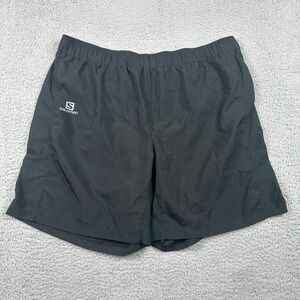 Salomon Running Shorts Mens XXL Black AdvancedSkin ActiveDry Athletic Trail 7"